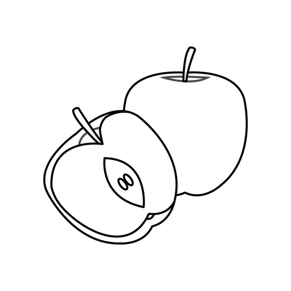 Manzana fruta icono — Archivo Imágenes Vectoriales