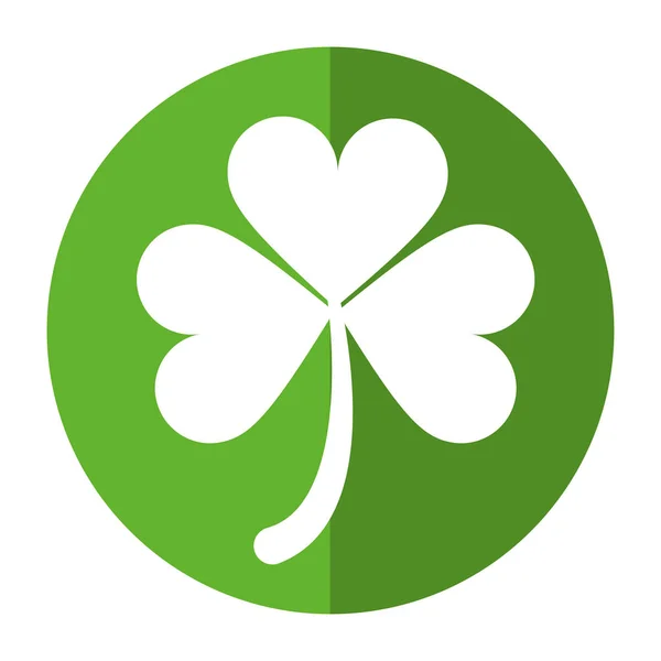 Trèfle feuilles saint patrick jour ornement ombre — Image vectorielle