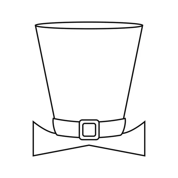 모자 세인트 패트릭 일 기호 개요 — 스톡 벡터