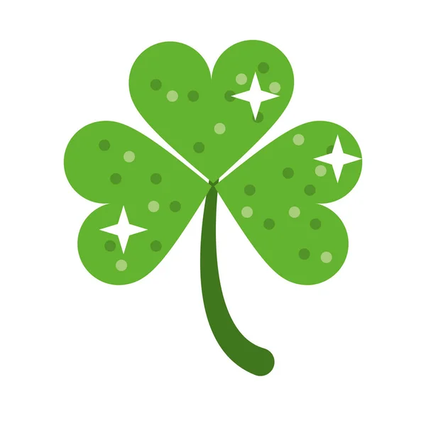 Clover leafs saint patrick dag ornament shiny — Stock vektor