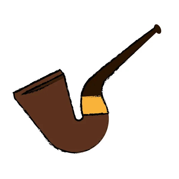 Cartoon st patrick dag tobak pipe leprachaun ikonen — Stock vektor