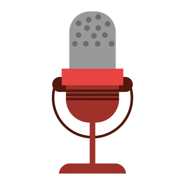 Microfoon vintage mededeling audio — Stockvector