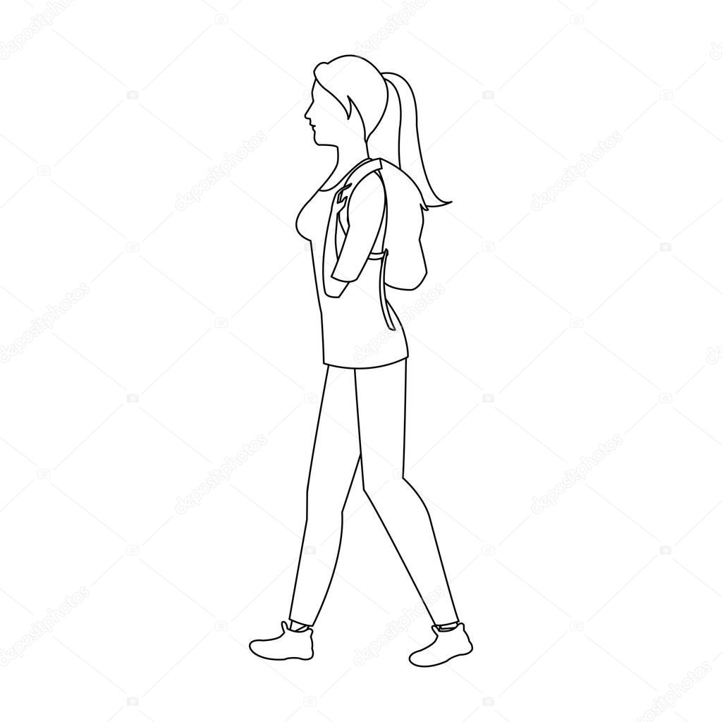 Icono de dibujos animados mujer — Vector de stock © jemastock #138400078