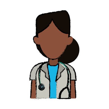 Doktor kadın afro tıp bilim yardım