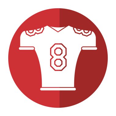 Amerikan futbolu jersey Tekdüzen tshirt gölge