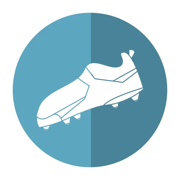 Botas de fútbol americano zapatos con pinchos sombra — Vector de stock