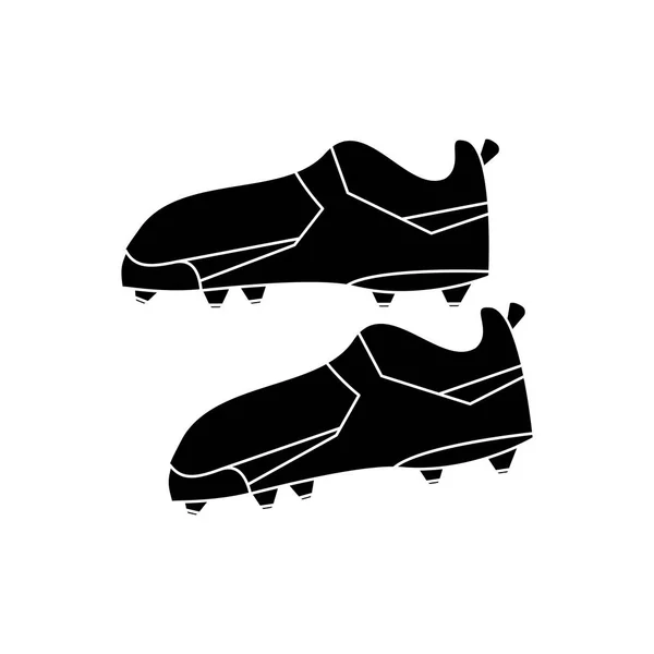 Chaussures de football américain silhouette dopé — Image vectorielle