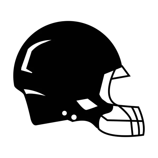 Silhouette American Football Helmschutz — Stockvektor