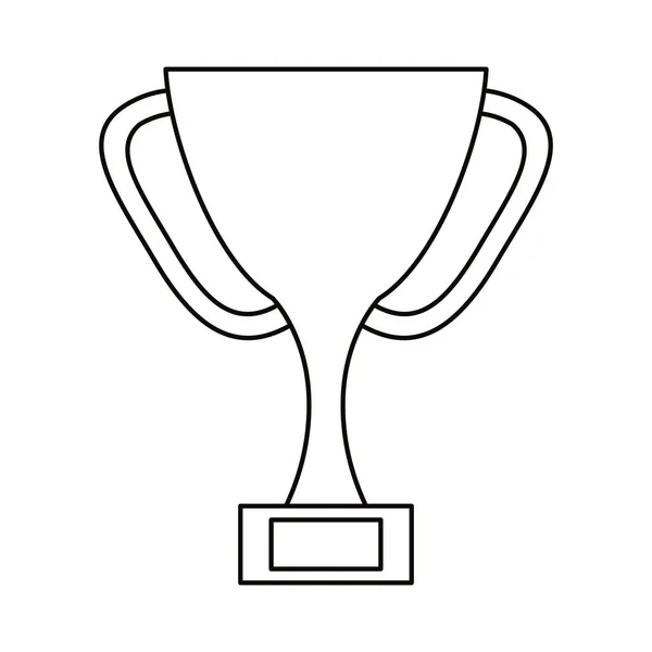 Piala olahraga penghargaan menang garis luar olahraga - Stok Vektor