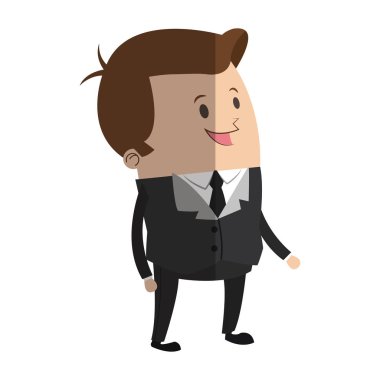 İşadamı çizgi film simgesi