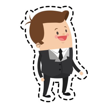 İşadamı çizgi film simgesi