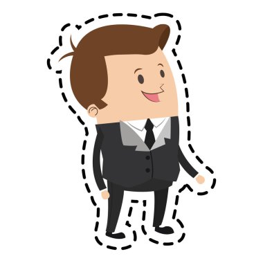 İşadamı çizgi film simgesi