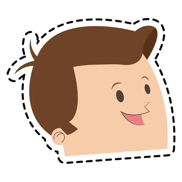 Hombre icono de dibujos animados — Vector de stock