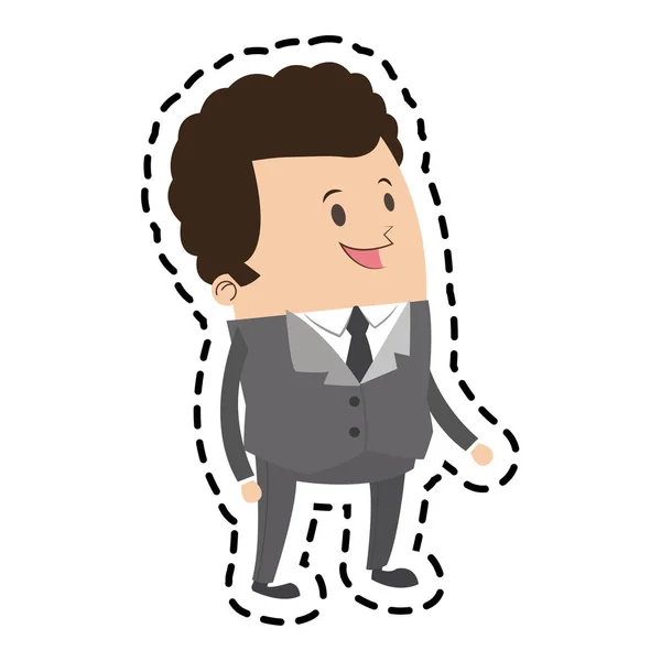 Icono de dibujos animados de hombre de negocios — Vector de stock