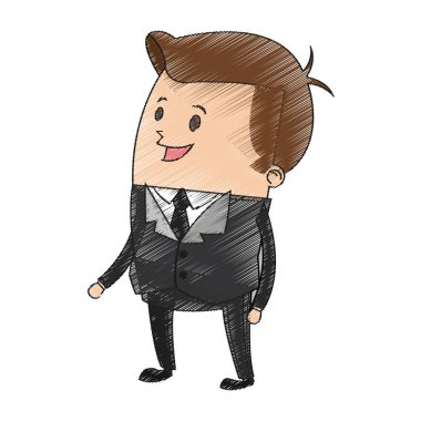 İşadamı çizgi film simgesi