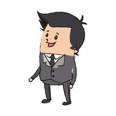 İşadamı çizgi film simgesi