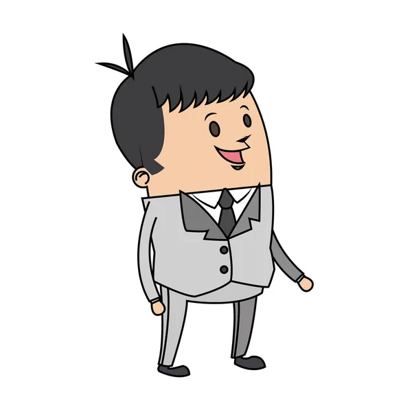 Empresário ícone dos desenhos animados — Vetor de Stock