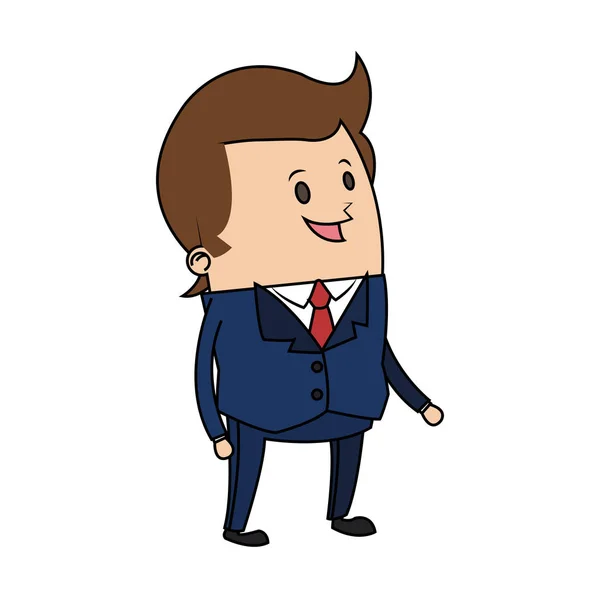 Icono de dibujos animados de hombre de negocios — Archivo Imágenes Vectoriales