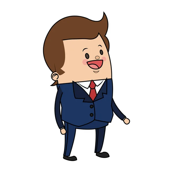 Businessman icône de dessin animé — Image vectorielle