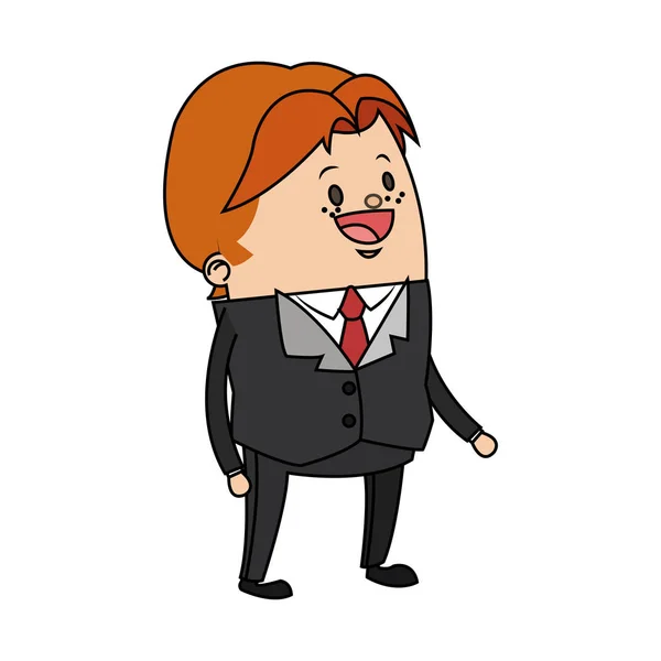 Businessman icône de dessin animé — Image vectorielle