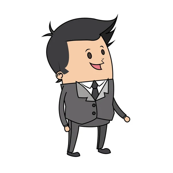 Businessman icône de dessin animé — Image vectorielle