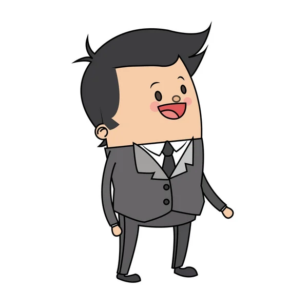 Businessman cartoon icon — Stock Vector