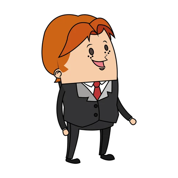 Businessman cartoon icon — Stock Vector