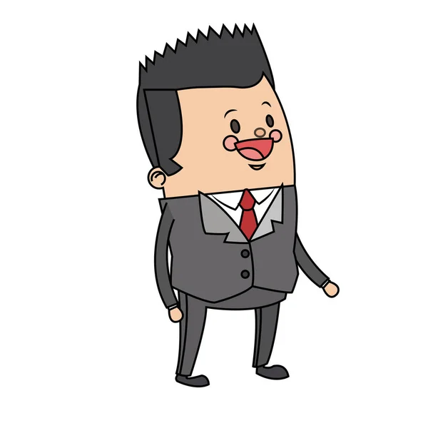 Icono de dibujos animados de hombre de negocios — Vector de stock