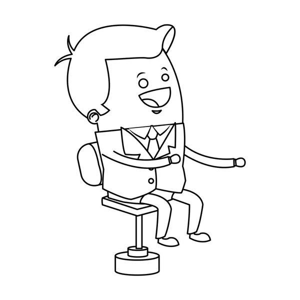 Empresário ícone dos desenhos animados —  Vetores de Stock