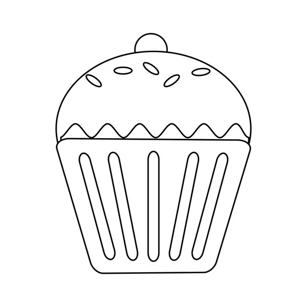 Sweet cupcake icon — Stock Vector