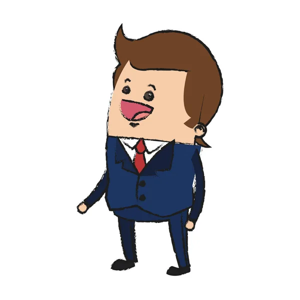 Businessman icône de dessin animé — Image vectorielle