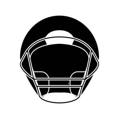 siluet kask Amerikan futbolu Önden Görünüm