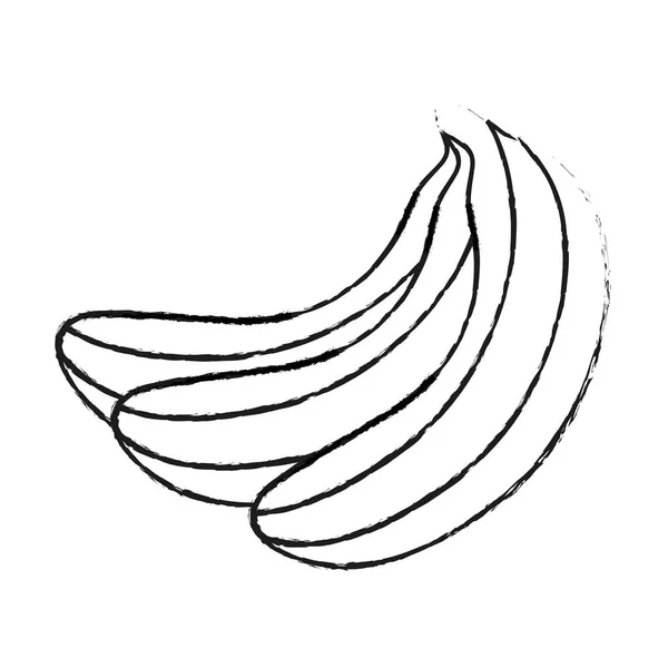 Banana icona di frutta — Vettoriale Stock