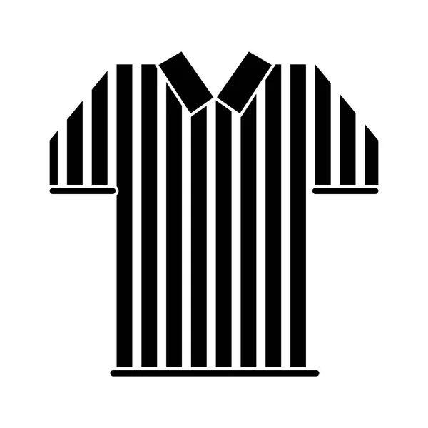 Silhouette arbitre maillot rayures football américain — Image vectorielle