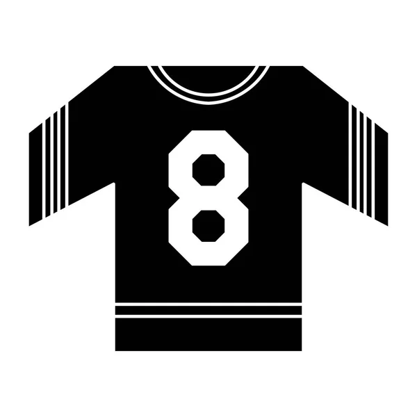 Silhueta jersey futebol americano elemento uniforme — Vetor de Stock