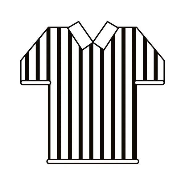 Арбітр футболки смуги американський футбольний контур — стоковий вектор