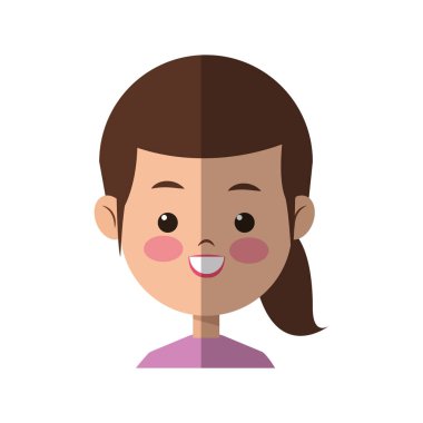 genç kadın karikatür simgesi