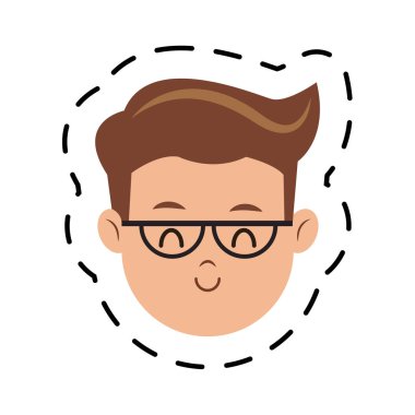 genç çocuk çizgi film simgesi