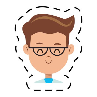 genç çocuk çizgi film simgesi