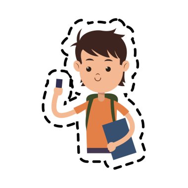 genç çocuk çizgi film simgesi