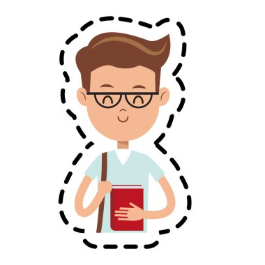 genç çocuk çizgi film simgesi