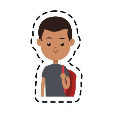 genç çocuk çizgi film simgesi