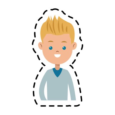 genç çocuk çizgi film simgesi