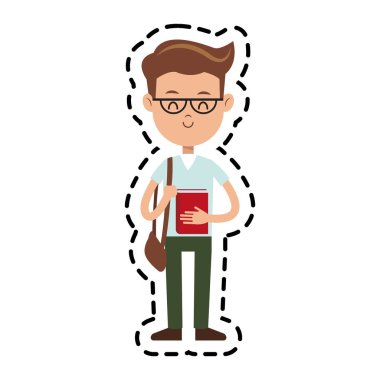 genç çocuk çizgi film simgesi