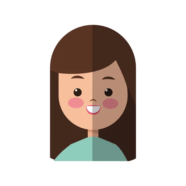 Young woman cartoon icon — Stock Vector