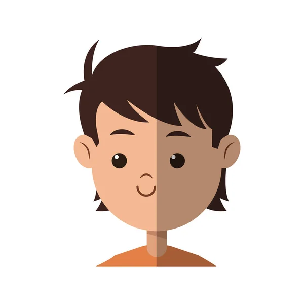 Jovem menino desenho animado ícone — Vetor de Stock