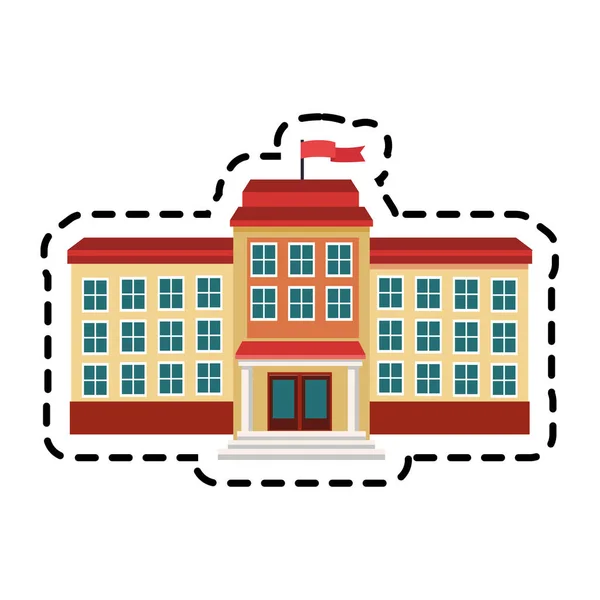 Ícone de edifício escola —  Vetores de Stock