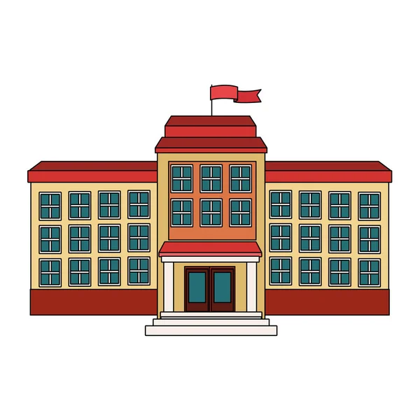 School gebouw pictogram — Stockvector