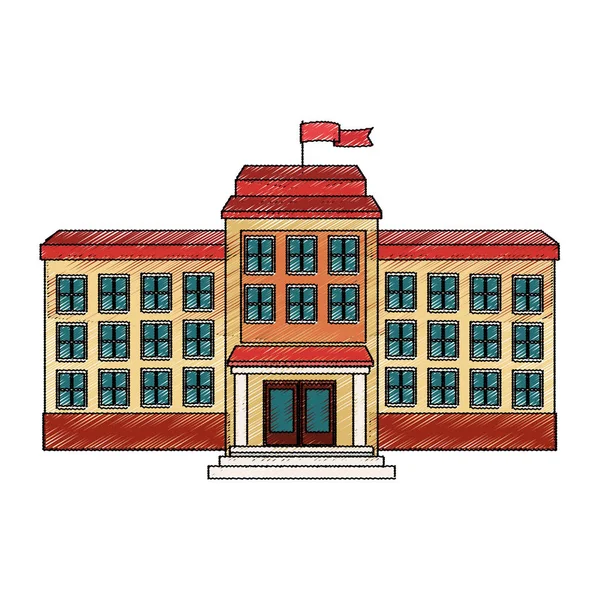 Školní budova ikona — Stockový vektor