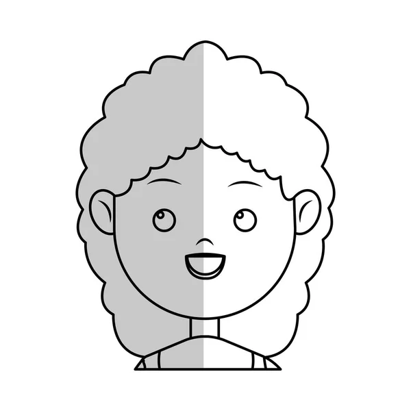 Ikona karikatura dívka — Stockový vektor